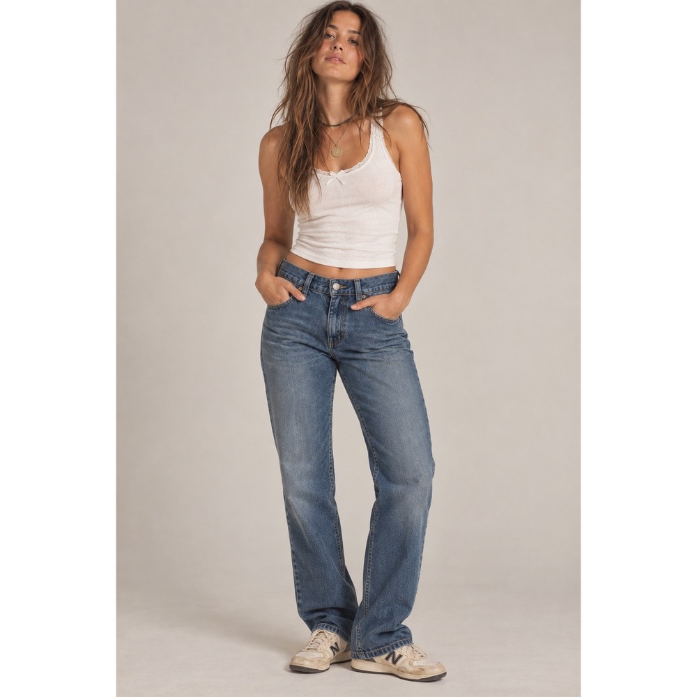 Vintage Dickies Womens Straight Leg Jeans Blue Medium Wash Size 20 Mid Rise